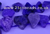 CTD3871 Top drilled 8*8mm - 12*13mm freeform charoite beads