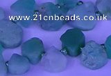 CTD3874 Top drilled 8*10mm - 12*14mm freeform Australia chrysoprase beads