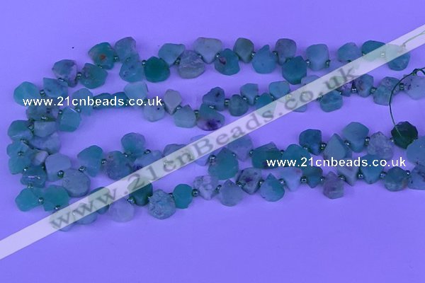 CTD3874 Top drilled 8*10mm - 12*14mm freeform Australia chrysoprase beads