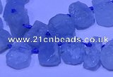 CTD3880 Top drilled 8*10mm - 10*12mm freeform aquamarine beads