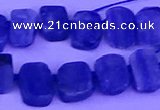 CTD3885 Top drilled 8*10mm - 10*14mm freeform blue kyanite beads