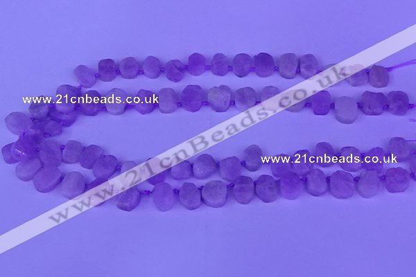 CTD3886 Top drilled 8*10mm - 10*14mm freeform kunzite beads