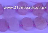 CTD3891 Top drilled 12*16mm - 13*17mm freeform morganite beads