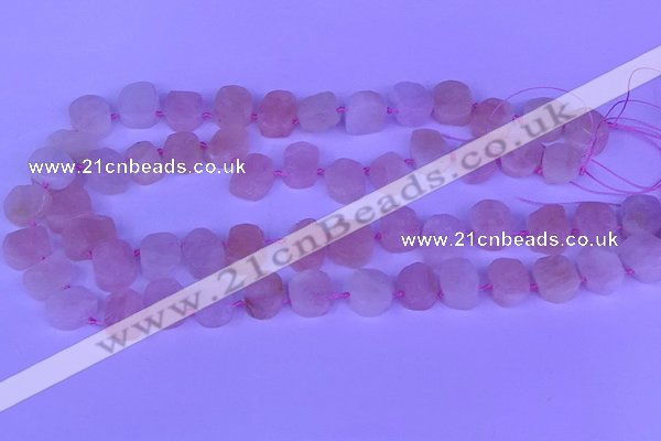 CTD3891 Top drilled 12*16mm - 13*17mm freeform morganite beads