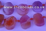 CTD3893 Top drilled 12*16mm - 13*18mm freeform red Botswana agate beads