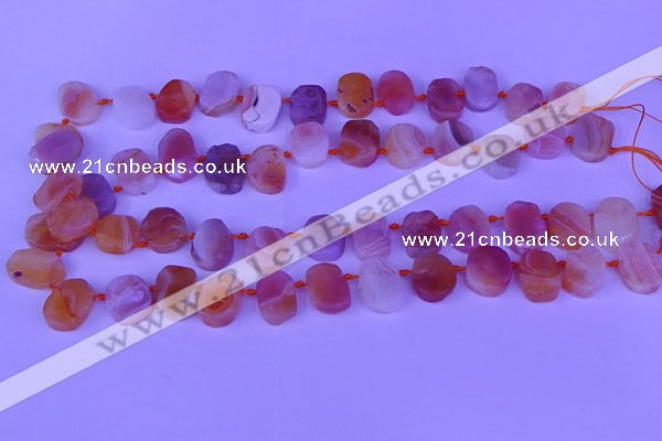 CTD3893 Top drilled 12*16mm - 13*18mm freeform red Botswana agate beads