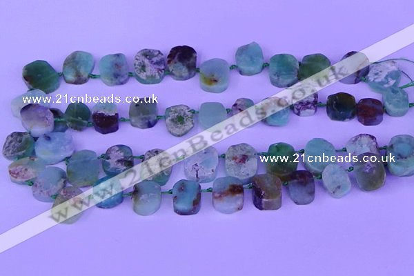 CTD3895 Top drilled 12*16mm - 13*18mm freeform Australia chrysoprase beads