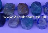 CTD3898 Top drilled 10*14mm - 13*18mm freeform chrysocolla beads