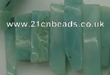 CTD390 Top drilled 10*20mm - 12*50mm wand amazonite beads