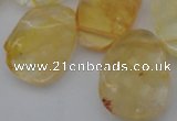 CTD391 Top drilled 20*25mm - 22*30mm freeform citrine beads