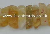 CTD393 Top drilled 6*15mm - 10*35mm wand citrine gemstone beads