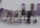 CTD400 Top drilled 4*15mm - 6*20mm sticks amethyst gemstone beads