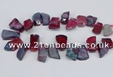 CTD4012 Top drilled 18*25mm - 25*35mm freeform agate beads