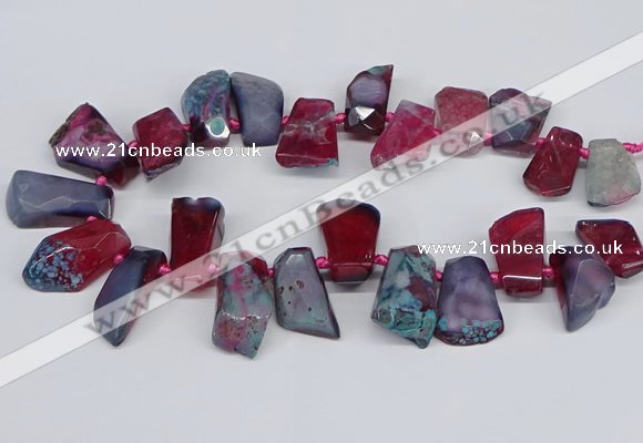 CTD4012 Top drilled 18*25mm - 25*35mm freeform agate beads