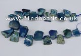 CTD4014 Top drilled 18*25mm - 25*35mm freeform agate beads