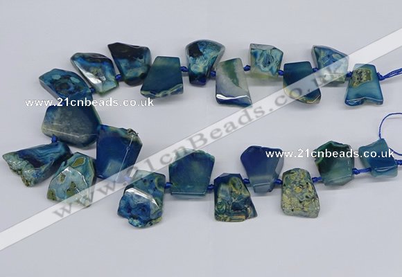 CTD4014 Top drilled 18*25mm - 25*35mm freeform agate beads