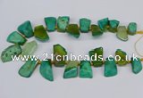 CTD4016 Top drilled 18*25mm - 25*35mm freeform agate beads