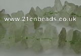 CTD410 Top drilled 4*8mm - 6*15mm nuggets green quartz beads