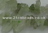 CTD411 Top drilled 6*15mm - 8*25mm nuggets green quartz beads