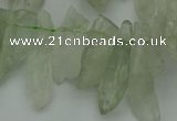 CTD412 Top drilled 8*25mm - 12*40mm nuggets green quartz beads