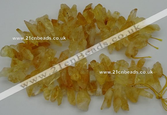 CTD417 Top drilled 10*20mm - 15*35mm nuggets citrine gemstone beads