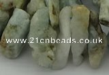 CTD421 Top drilled 10*20mm - 18*35mm nuggets aquamarine beads