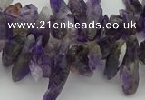 CTD424 Top drilled 4*8mm - 6*15mm nuggets amethyst beads