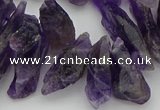 CTD426 Top drilled 6*15mm - 8*25mm nuggets amethyst beads