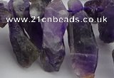 CTD427 Top drilled 8*25mm - 12*40mm nuggets amethyst beads