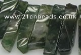 CTD434 Top drilled 10*25mm - 10*45mm sticks moss agate beads