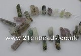 CTD442 Top drilled 10*20mm - 12*50mm sticks druzy amethyst beads