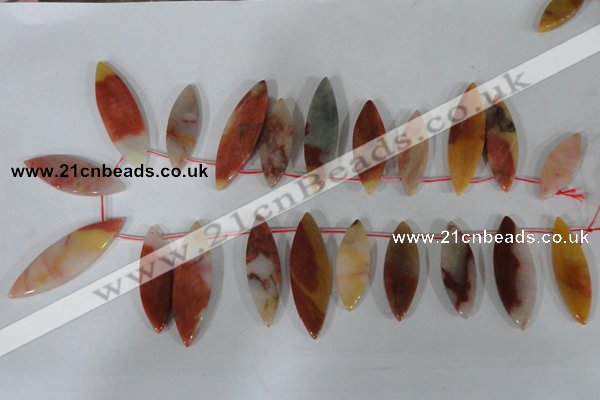 CTD45 Top drilled 12*25mm – 16*50mm marquise agate gemstone beads