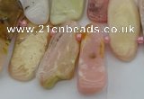 CTD450 Top drilled 10*15mm - 12*40mm freeform pin opal gemstone beads