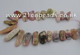 CTD451 15.5 inches 15*25mm - 15*48mm freeform pin opal gemstone beads