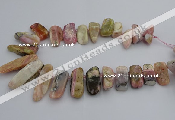 CTD451 15.5 inches 15*25mm - 15*48mm freeform pin opal gemstone beads