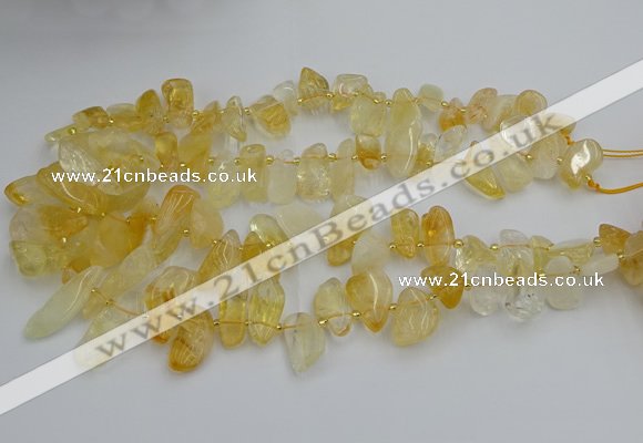 CTD452 15.5 inches 10*14mm - 15*30mm freeform citrine beads