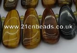 CTD474 15.5 inches 12*25mm - 15*45mm freeform yellow tiger eye beads