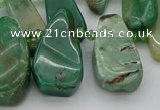 CTD493 Top drilled 10*22mm - 15*45mm freeform African jade beads