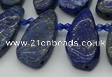 CTD496 Top drilled 10*22mm - 15*45mm freeform lapis lazuli beads