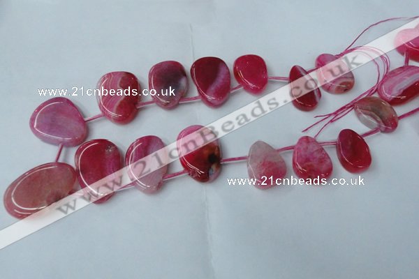CTD500 Top drilled 20*30mm - 30*40mm freeform agate beads