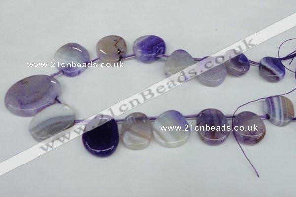 CTD501 Top drilled 20*30mm - 30*40mm freeform agate beads