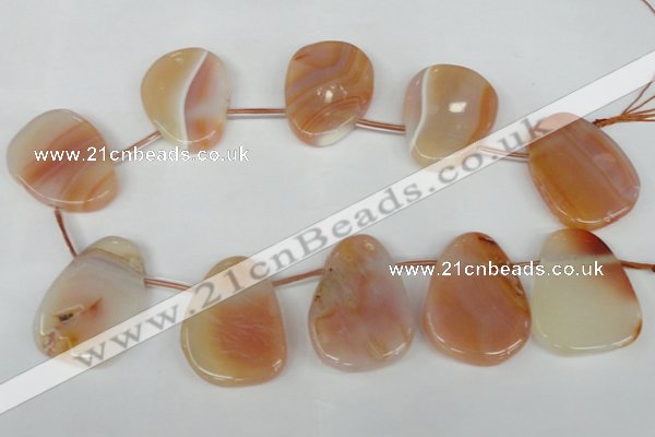 CTD503 Top drilled 25*35mm - 30*40mm freeform agate beads