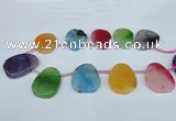 CTD504 Top drilled 25*35mm - 30*40mm freeform agate beads