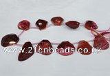 CTD506 Top drilled 25*30mm - 35*40mm freeform agate beads