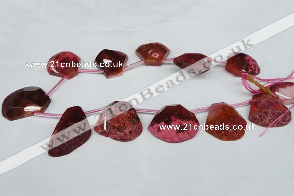 CTD506 Top drilled 25*30mm - 35*40mm freeform agate beads