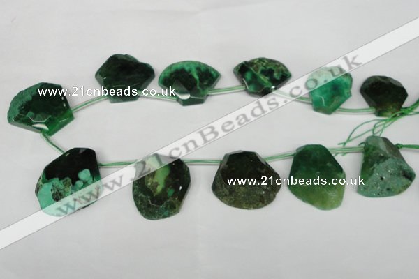 CTD508 Top drilled 25*30mm - 35*40mm freeform agate beads