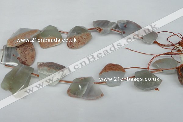 CTD512 Top drilled 25*30mm - 35*40mm freeform agate beads