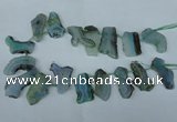 CTD515 Top drilled 15*25mm - 25*35mm freeform agate beads