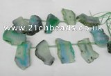 CTD516 Top drilled 20*35mm - 35*48mm freeform agate beads