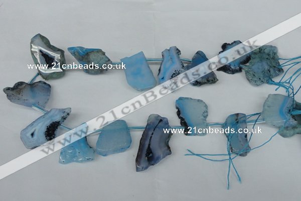 CTD517 Top drilled 15*25mm - 25*35mm freeform agate beads